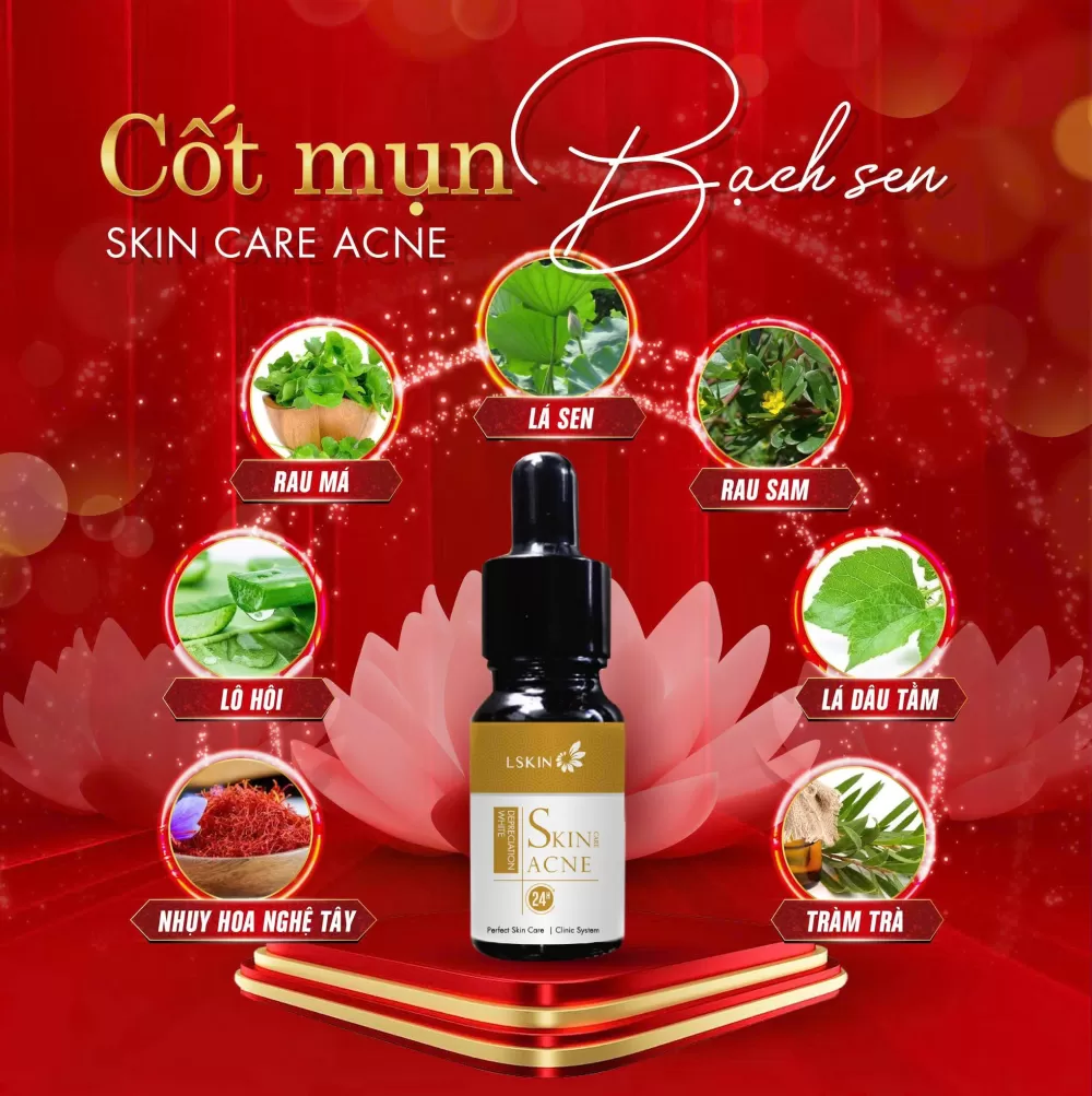 Thành phần của cốt mụn bạch sen Đan Thy Thành phần của cốt mụn bạch sen Đan Thy