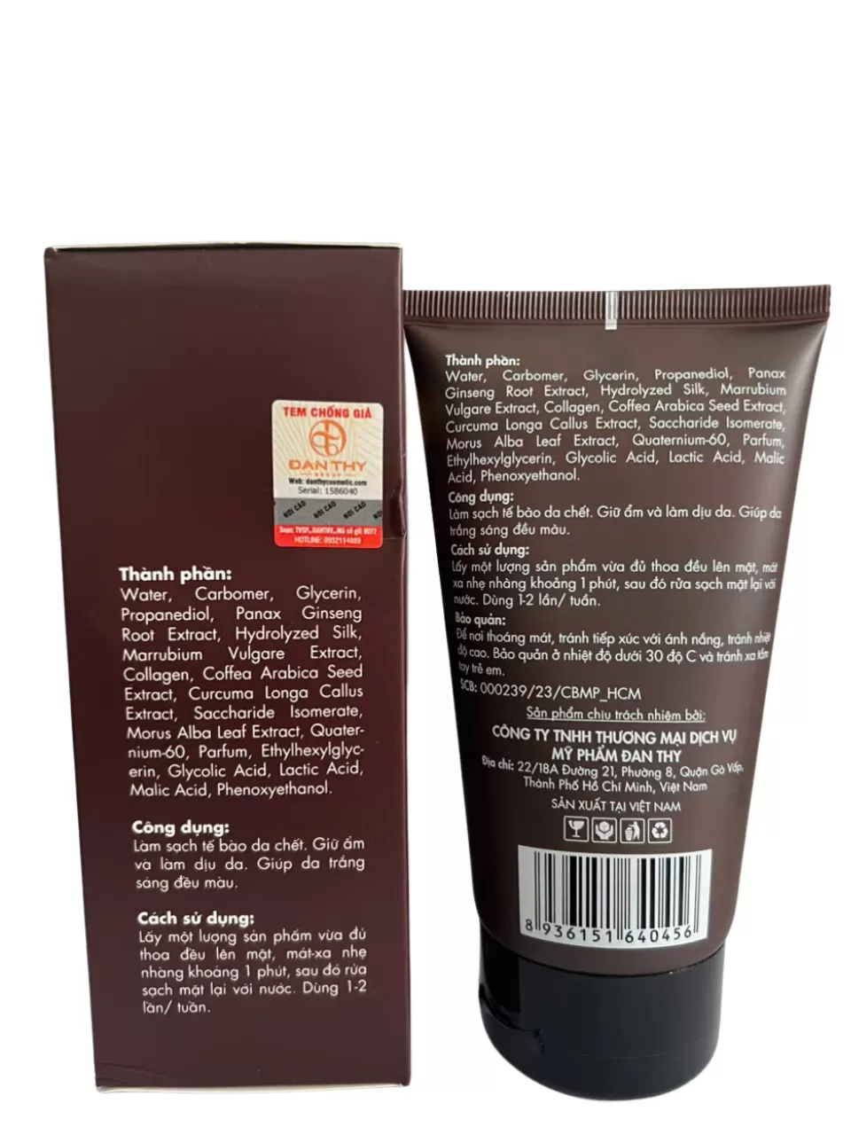 Th&agrave;nh phần của tẩy tế b&agrave;o chết Đan Thy Scrub