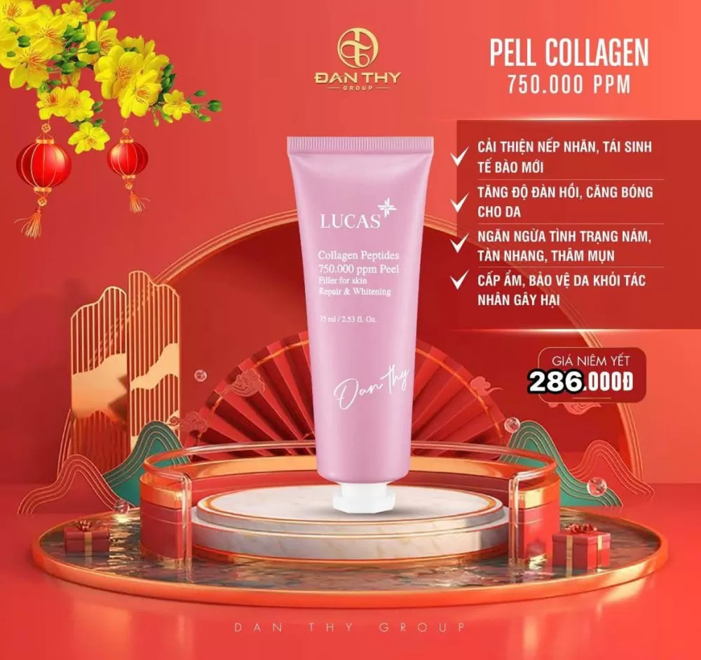Peel Da Màng Ngậm Collagen 750.000 PPM (75%) Đan Thy