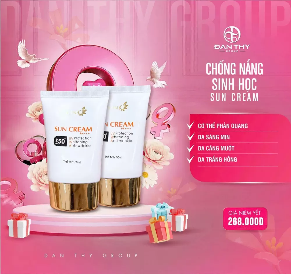 Chống Nắng Sinh Học LSkin Đan Thy 50ml Chai Màu Trắng
