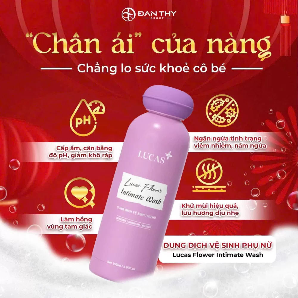 Dung dịch vệ sinh bạc hà Lucas Flower của Đan Thy Cosmetic 150ML